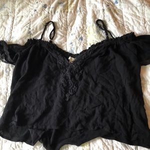 Forever 21 black lace shirt